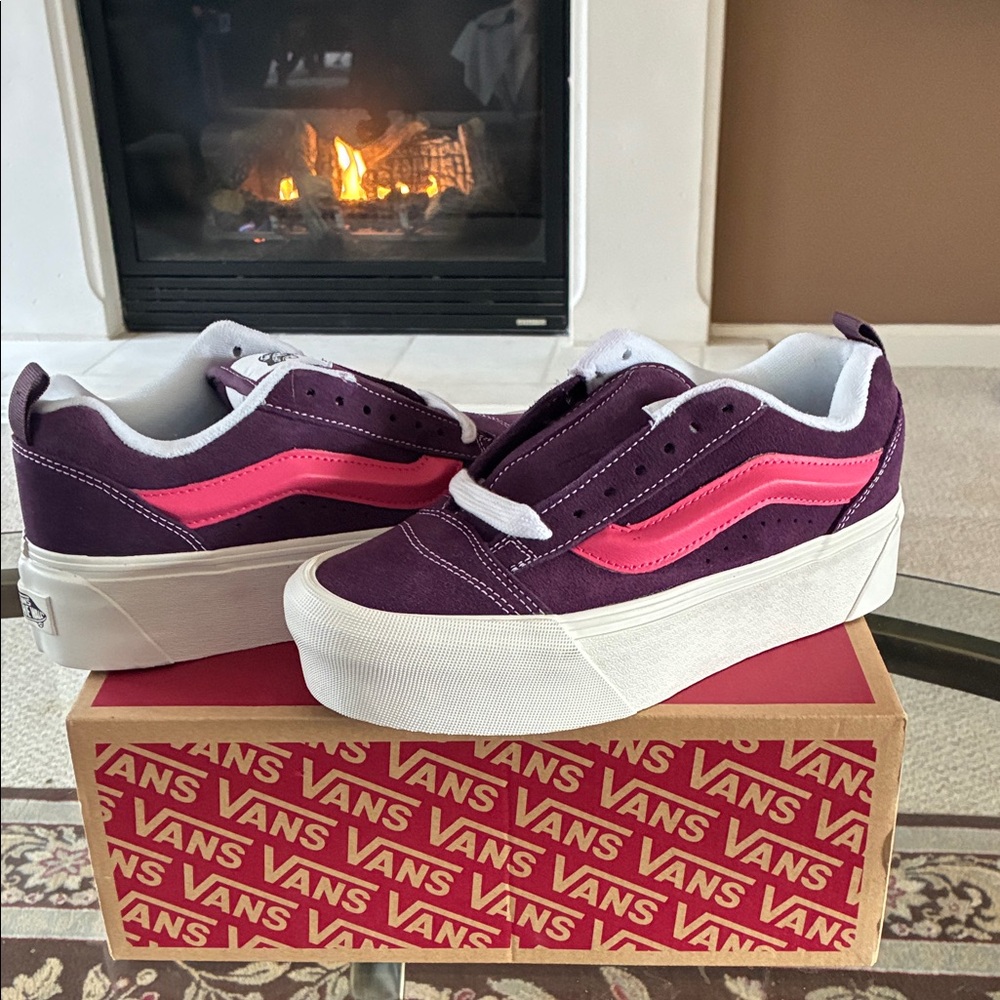 Vans Women's Bold Purple and Pink Platform Sneakers.  Brand New💕 Rare combo
